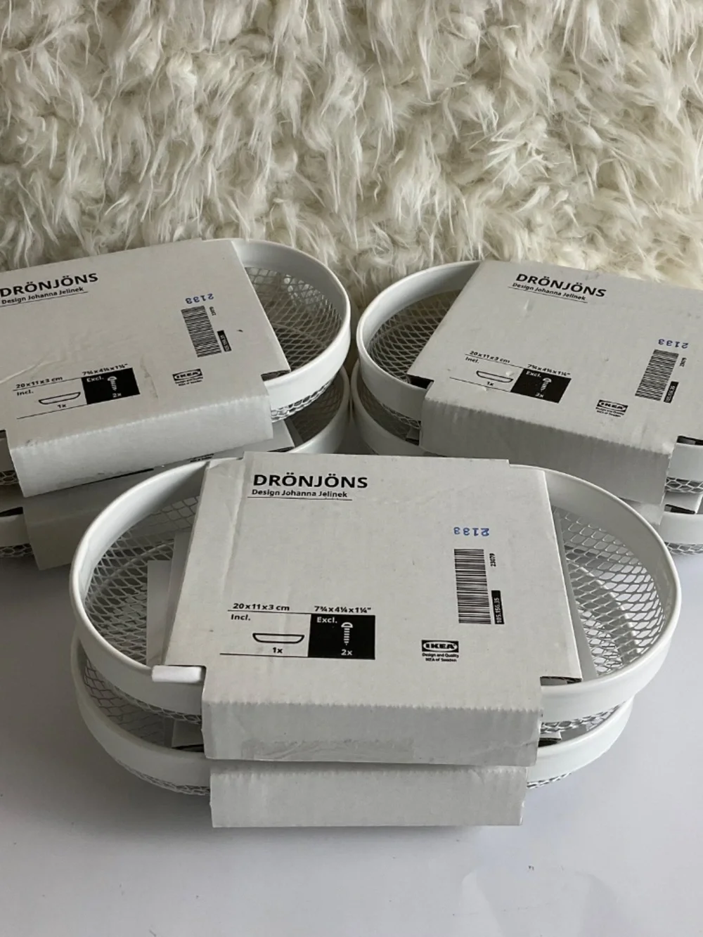 IKEA DRONJONS WALL STORAGE MESH BASKETS~SET OF 6~BRAND NEW!
